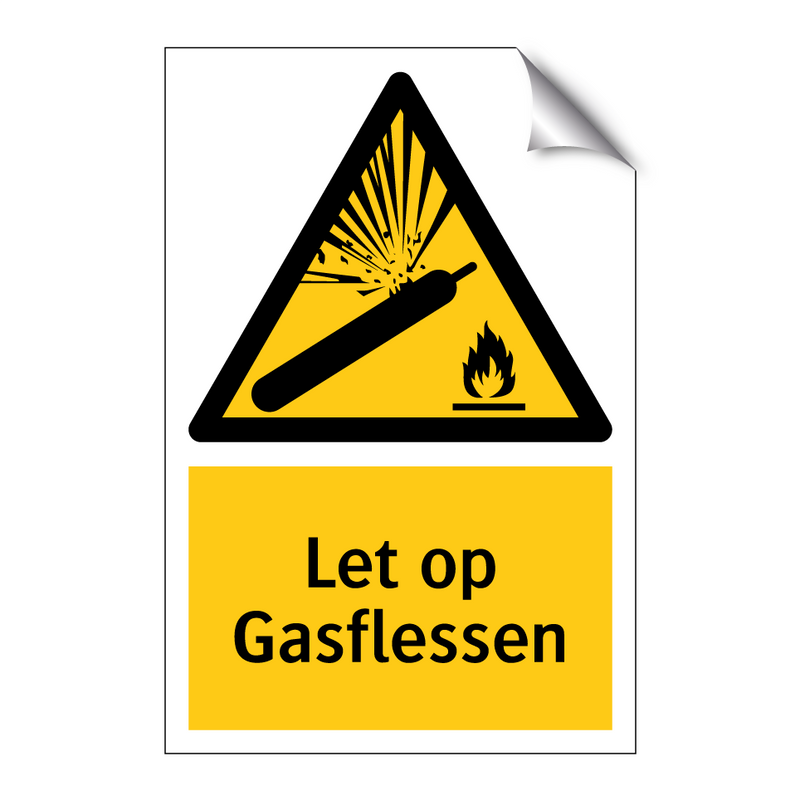 Let op Gasflessen