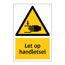 Let op handletsel