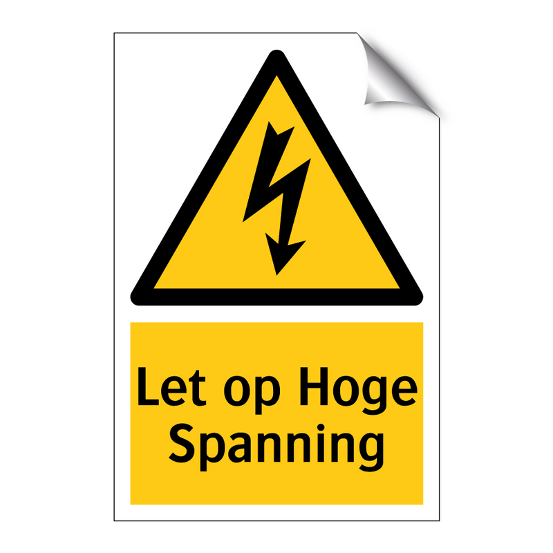 Let op Hoge Spanning