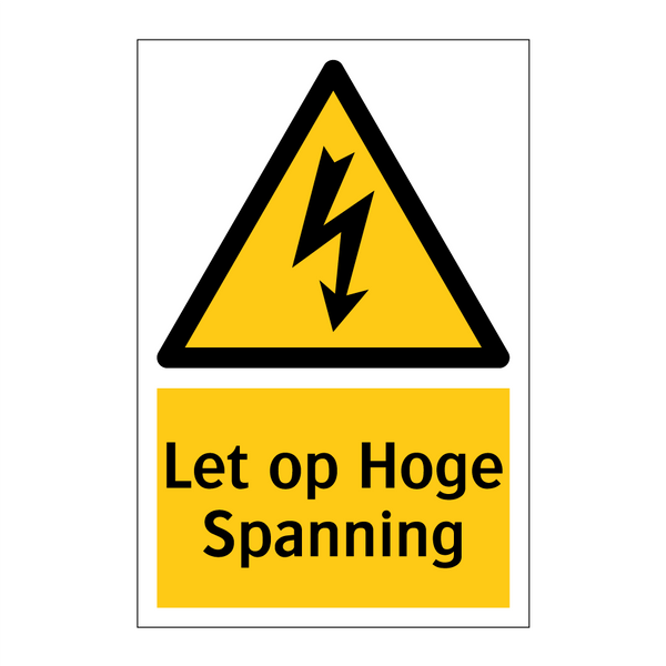 Let op Hoge Spanning