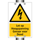 Let op Hoogspanning Gevaar voor Dood