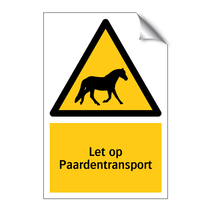 Let op Paardentransport