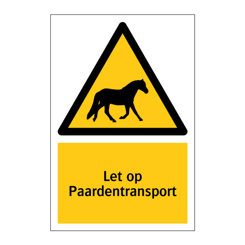 Let op Paardentransport