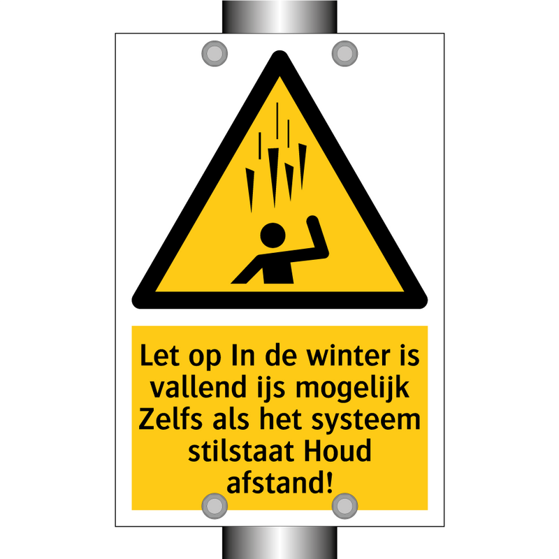 Let op In de winter is vallend ijs mogelijk Zelfs als het systeem stilstaat Houd afstand!