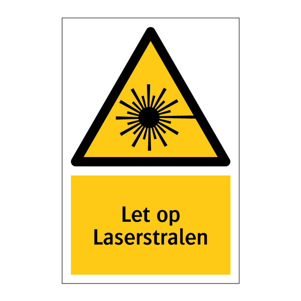Let op Laserstralen