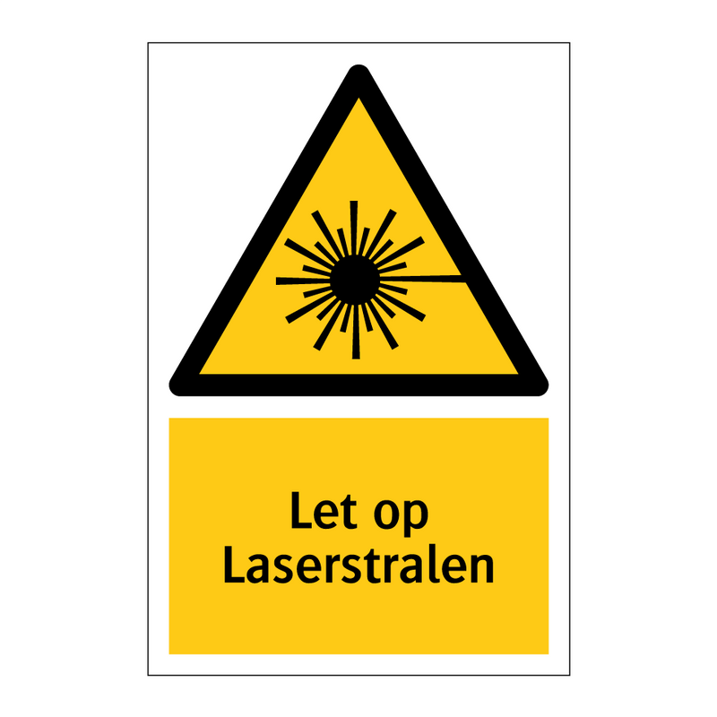 Let op Laserstralen