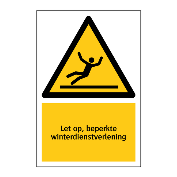 Let op, beperkte winterdienstverlening