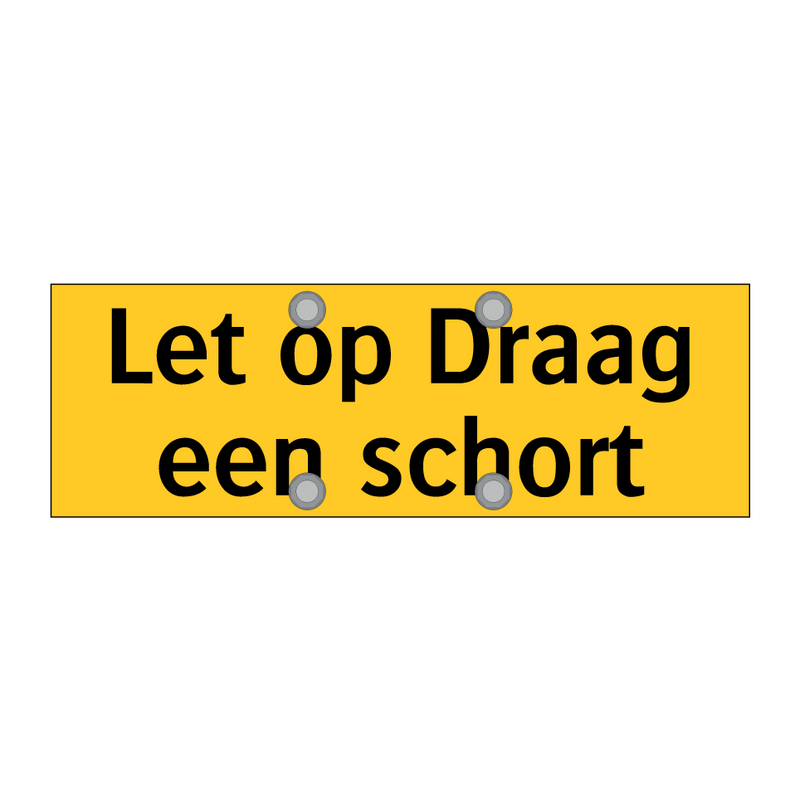 Let op Draag een schort