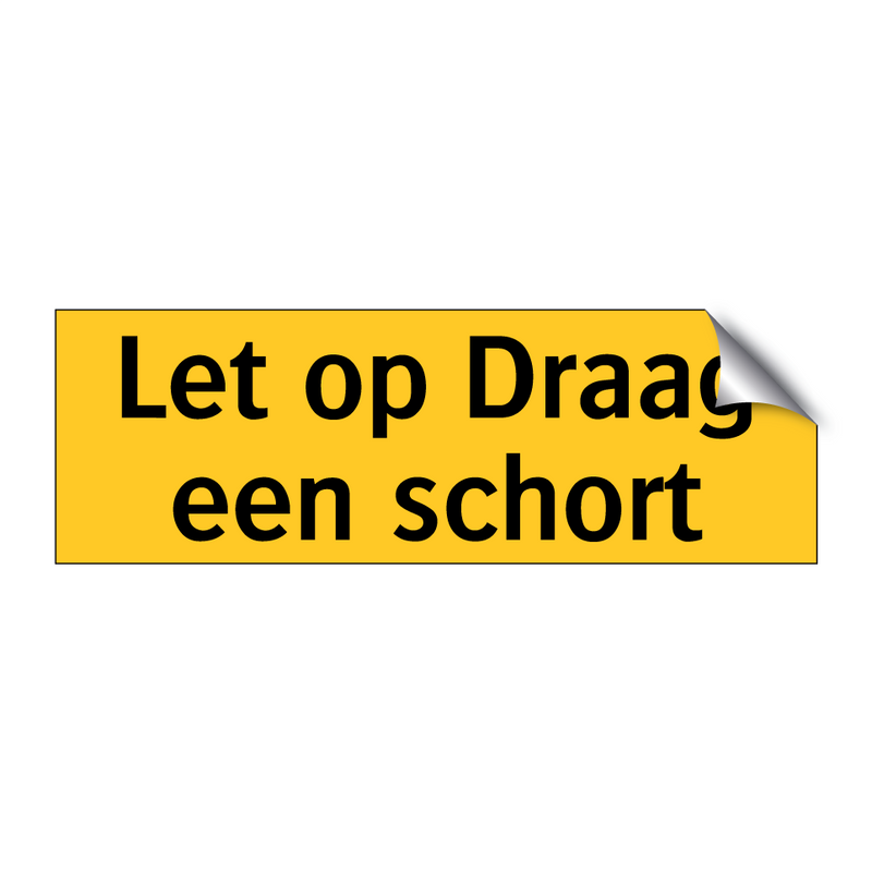 Let op Draag een schort