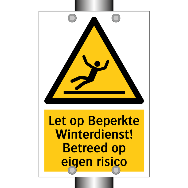 Let op Beperkte Winterdienst! Betreed op eigen risico