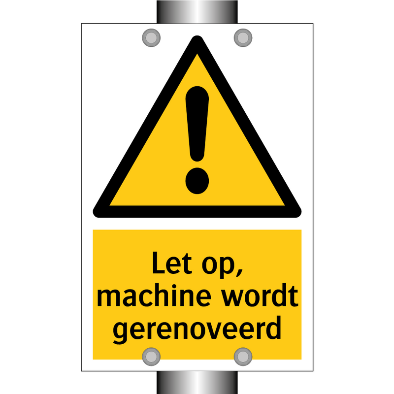 Let op, machine wordt gerenoveerd