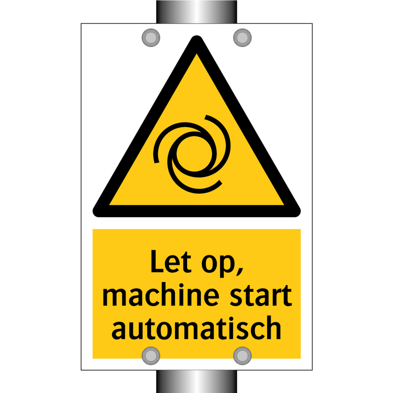 Let op, machine start automatisch