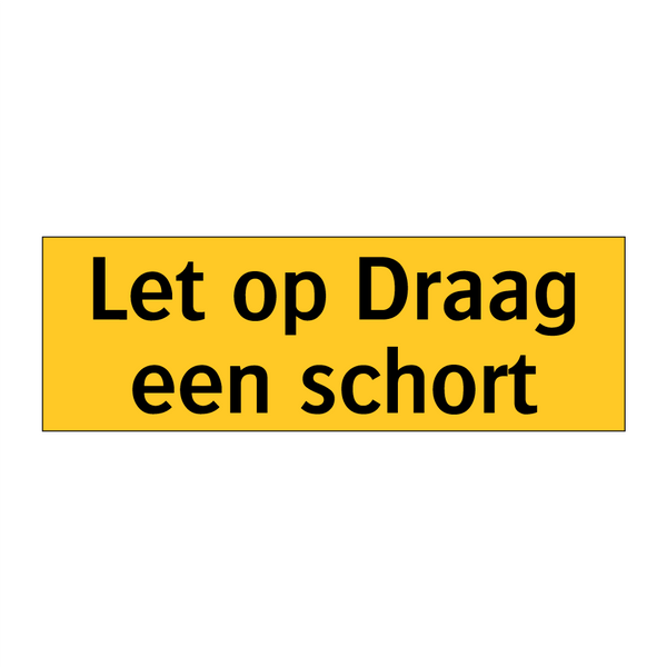 Let op Draag een schort