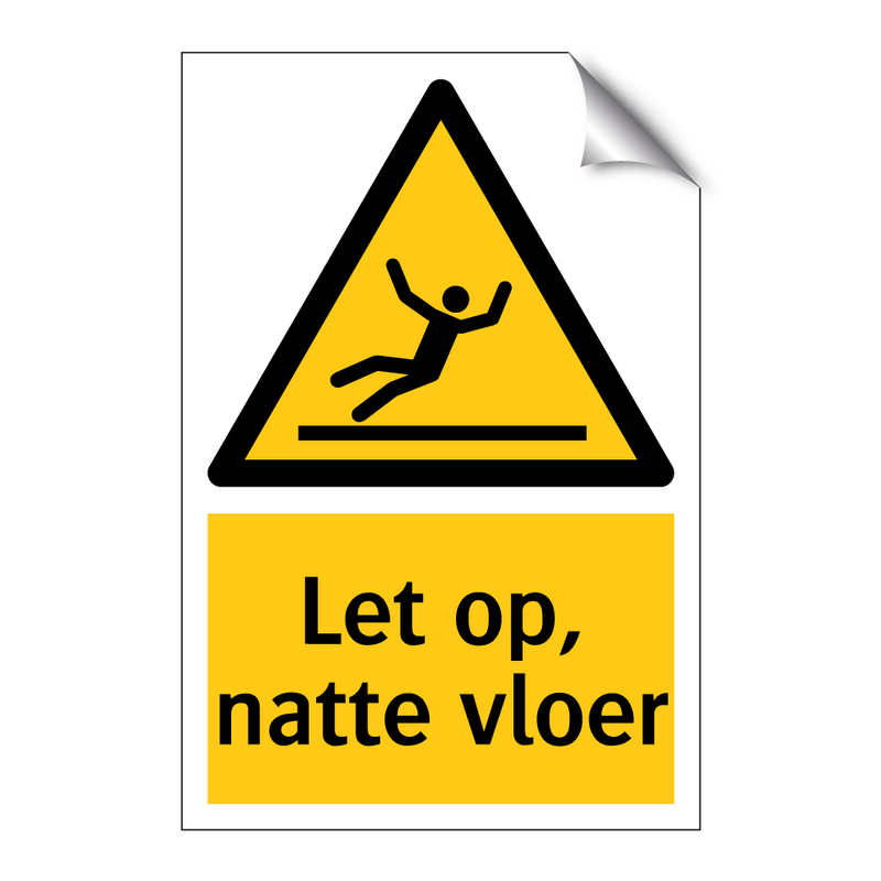Let op, natte vloer