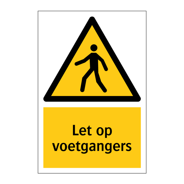 Let op voetgangers
