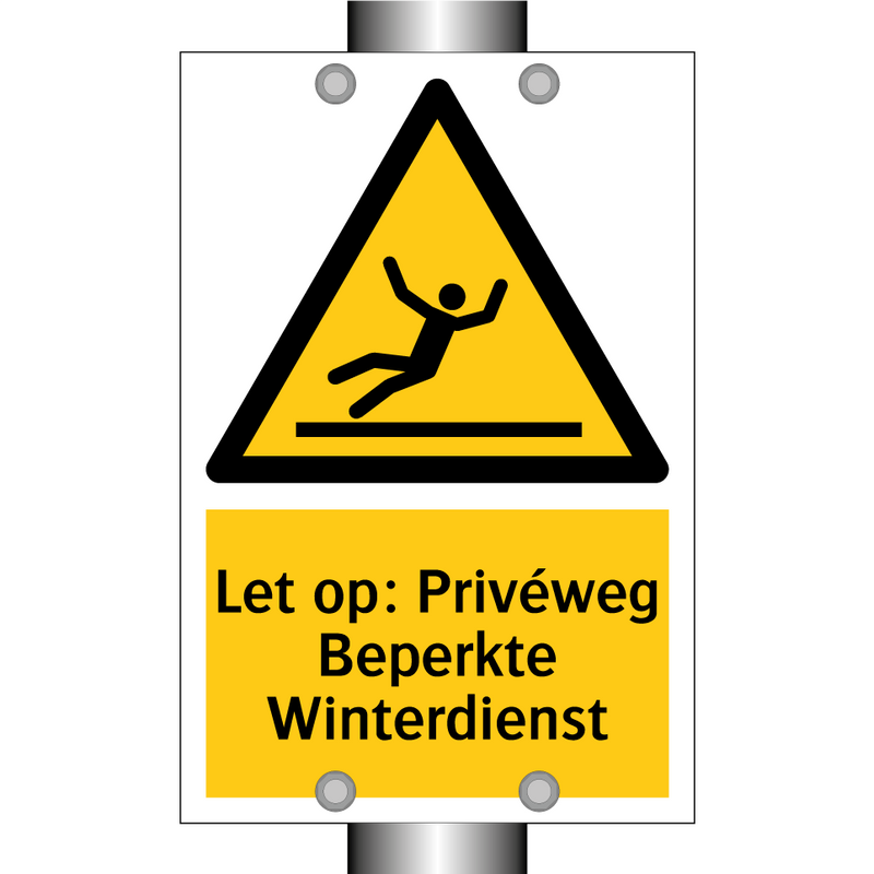 Let op: Privéweg Beperkte Winterdienst
