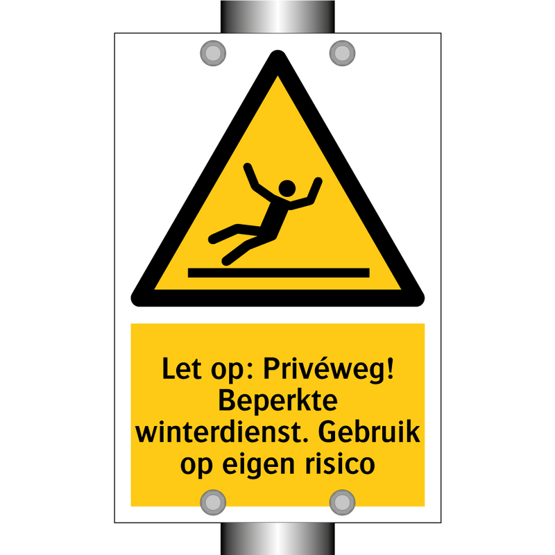 Let op: Privéweg! Beperkte winterdienst. Gebruik op eigen risico