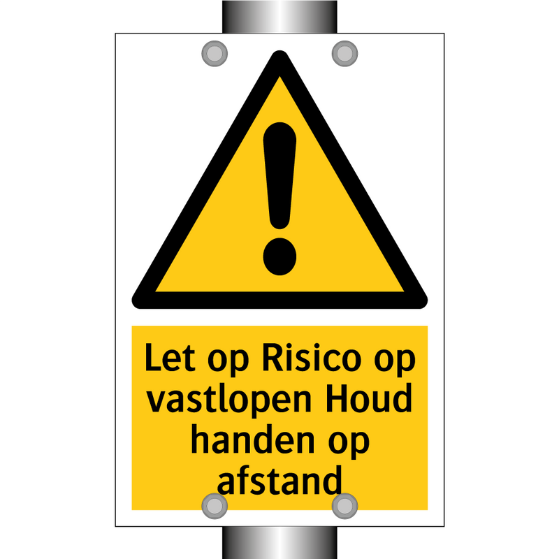 Let op Risico op vastlopen Houd handen op afstand