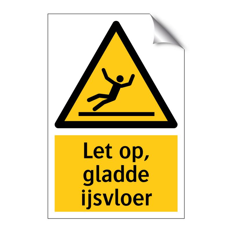 Let op, gladde ijsvloer