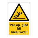Pas op, glad bij sneeuwval!