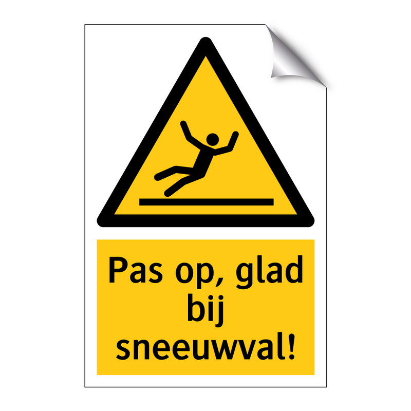 Pas op, glad bij sneeuwval!