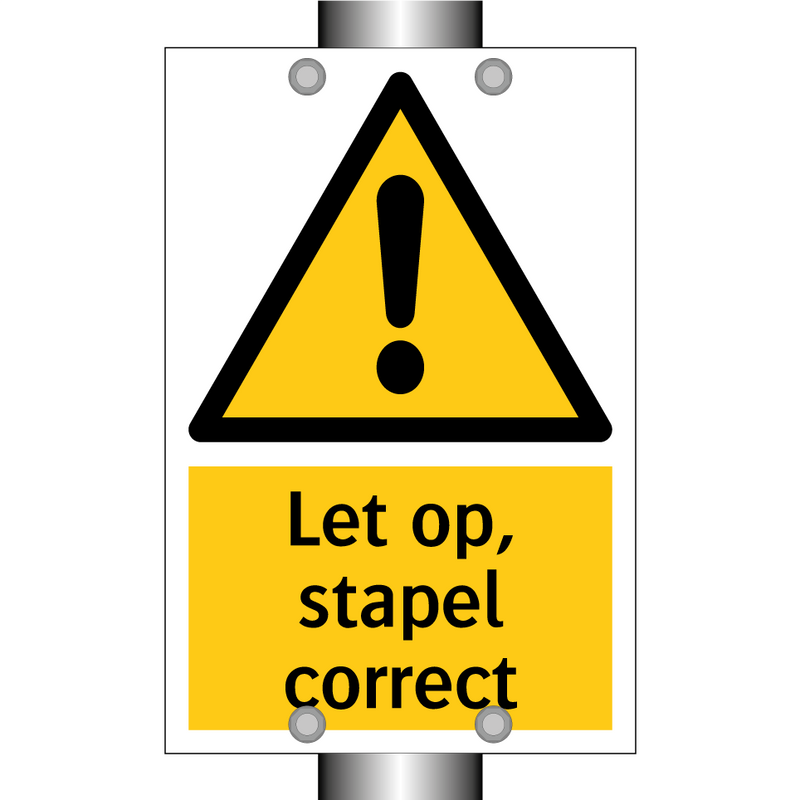 Let op, stapel correct