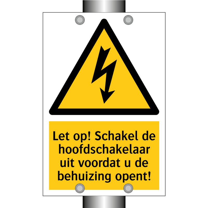 Let op! Schakel de hoofdschakelaar uit voordat u de behuizing opent!
