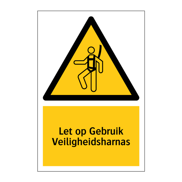 Let op Gebruik Veiligheidsharnas