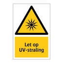 Let op UV-straling