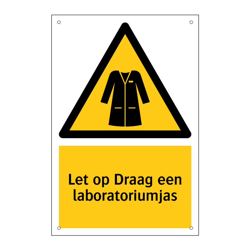 Let op Draag een laboratoriumjas