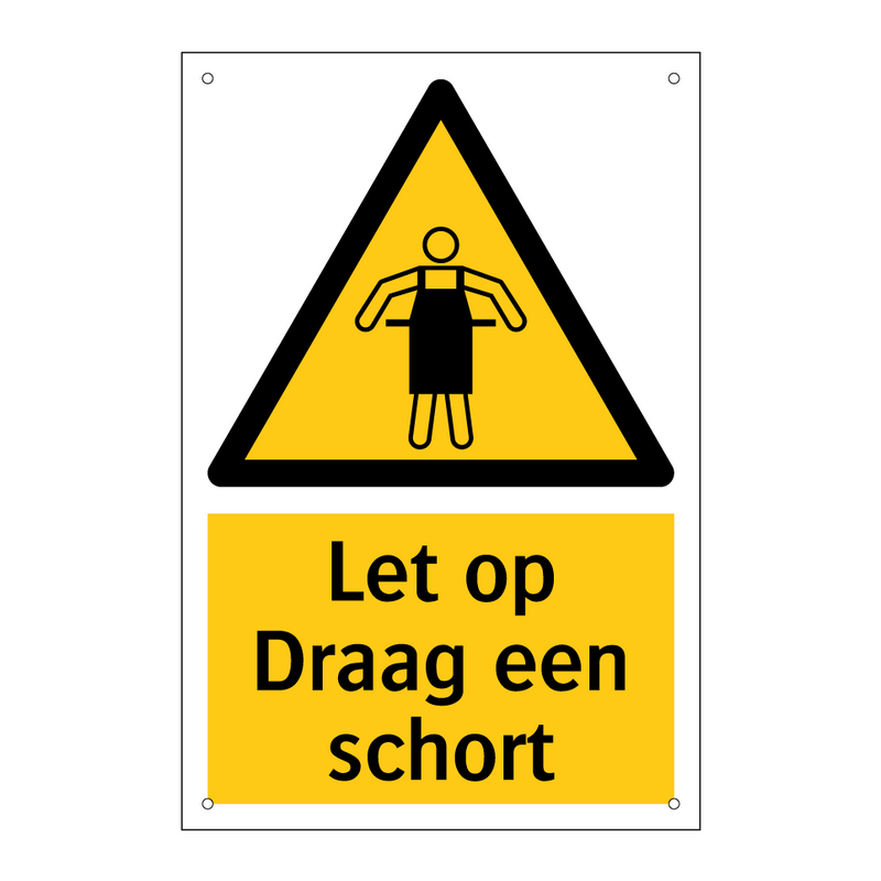 Let op Draag een schort