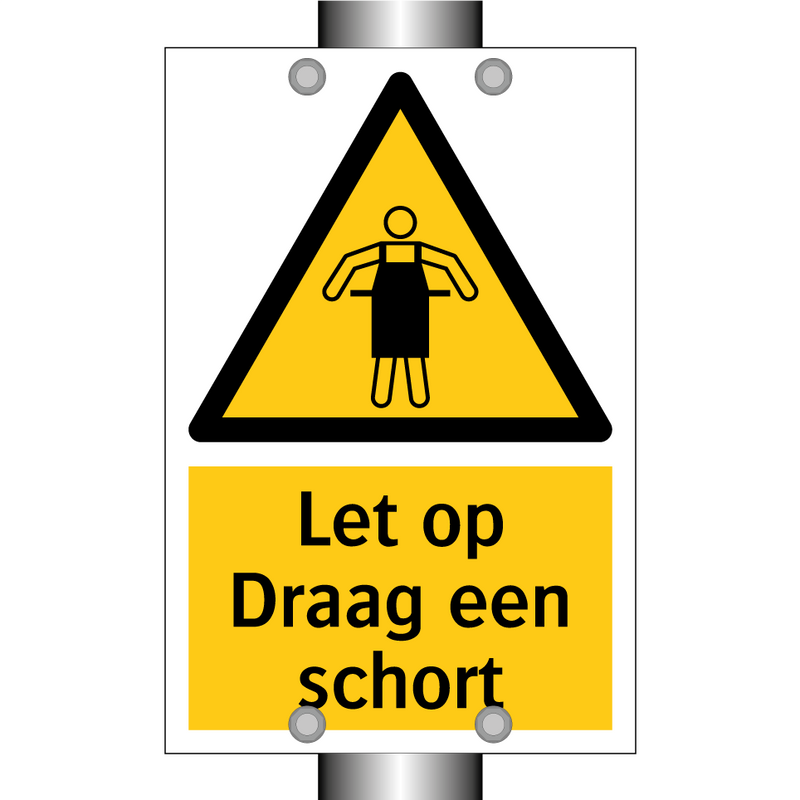Let op Draag een schort