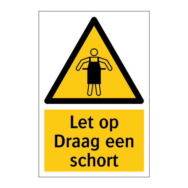 Let op Draag een schort