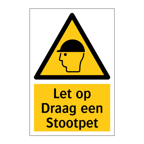 Let op Draag een Stootpet
