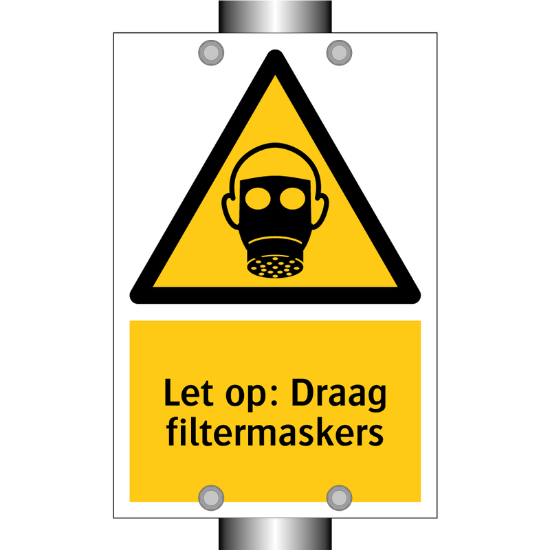 Let op: Draag filtermaskers