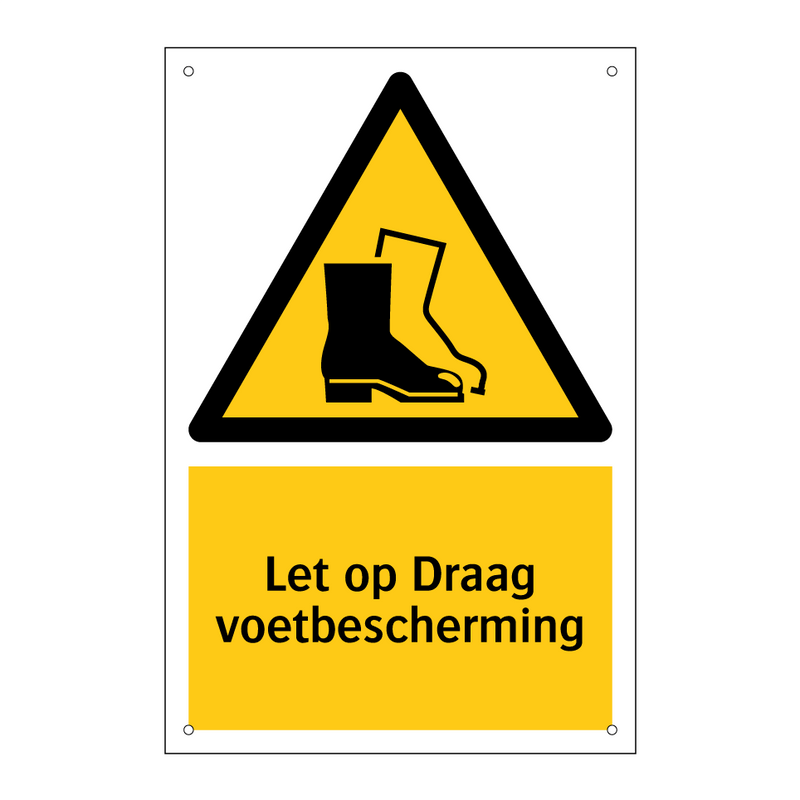 Let op Draag voetbescherming