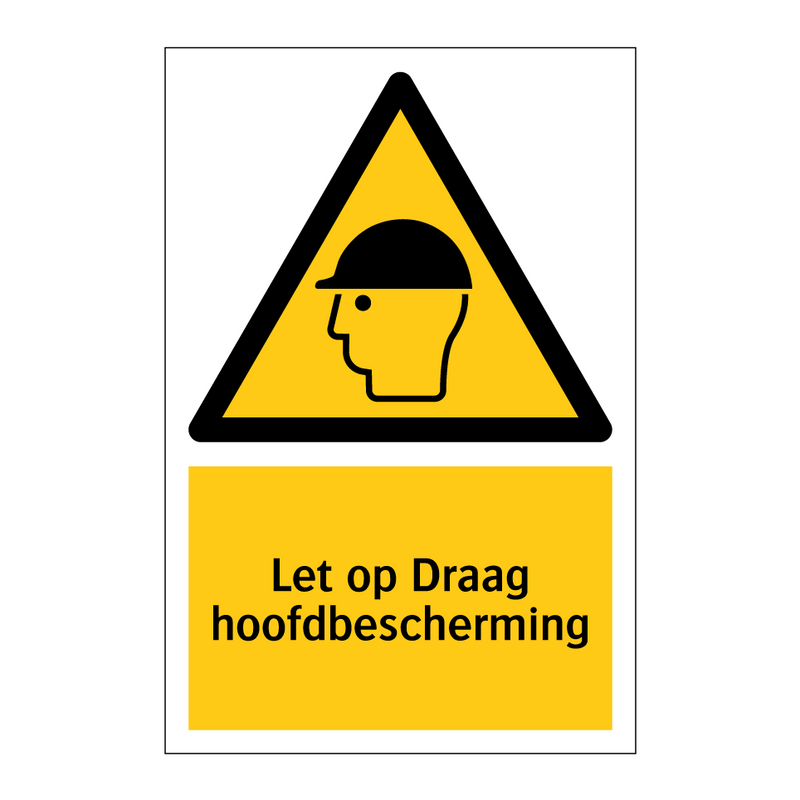 Let op Draag hoofdbescherming
