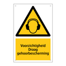 Voorzichtigheid Draag gehoorbescherming