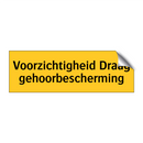 Voorzichtigheid Draag gehoorbescherming
