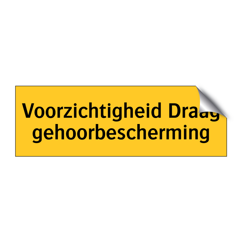 Voorzichtigheid Draag gehoorbescherming
