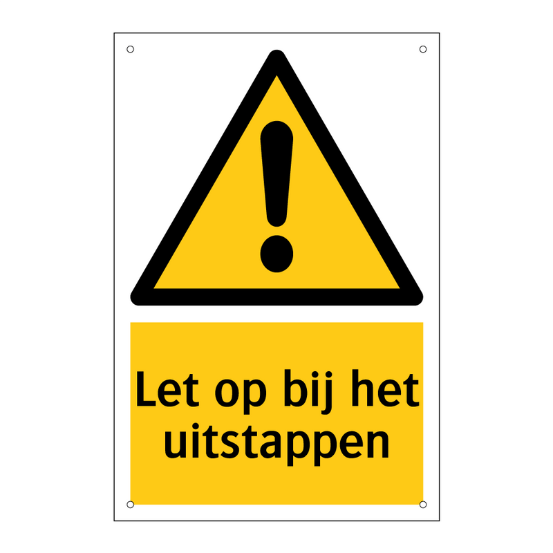 Let op bij het uitstappen
