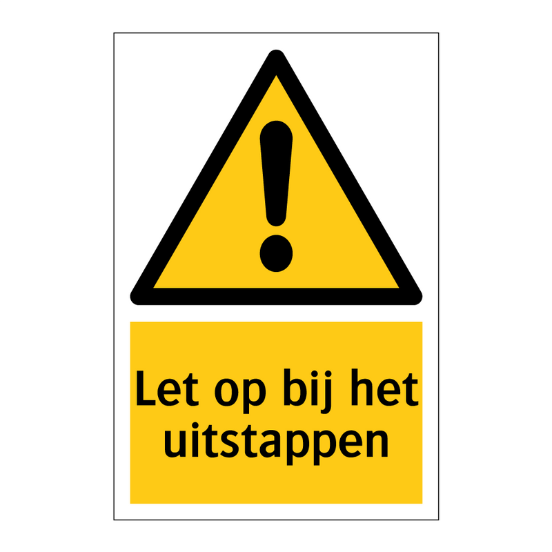 Let op bij het uitstappen