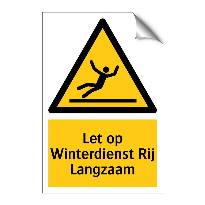 Let op Winterdienst Rij Langzaam