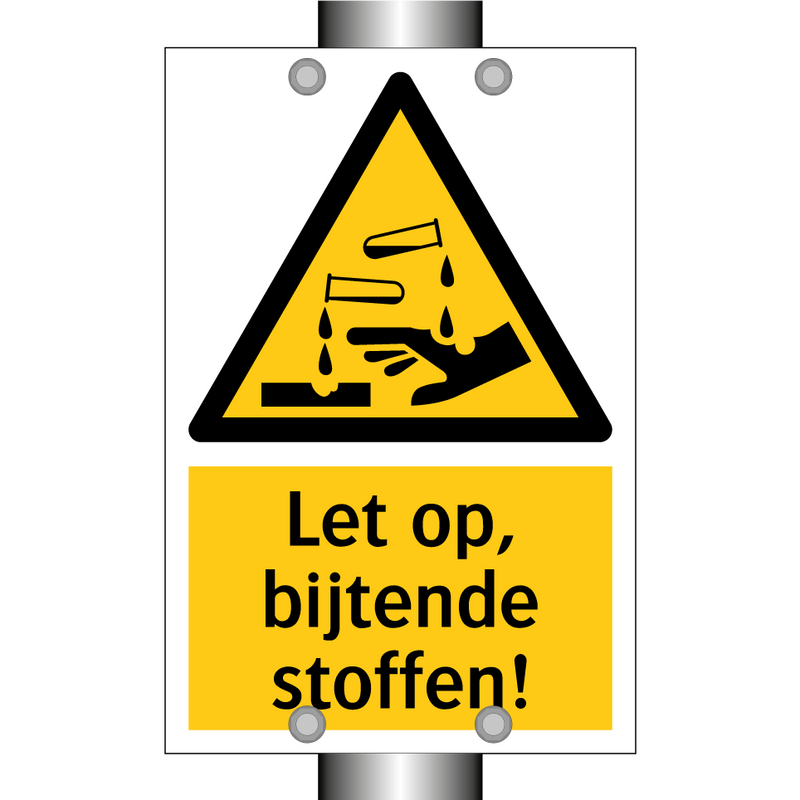 Let op, bijtende stoffen!