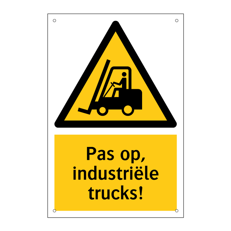 Pas op, industriële trucks!