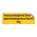 Voorzichtigheid Draag ademhalingsbescherming
