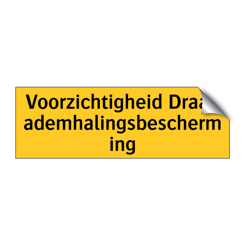Voorzichtigheid Draag ademhalingsbescherming