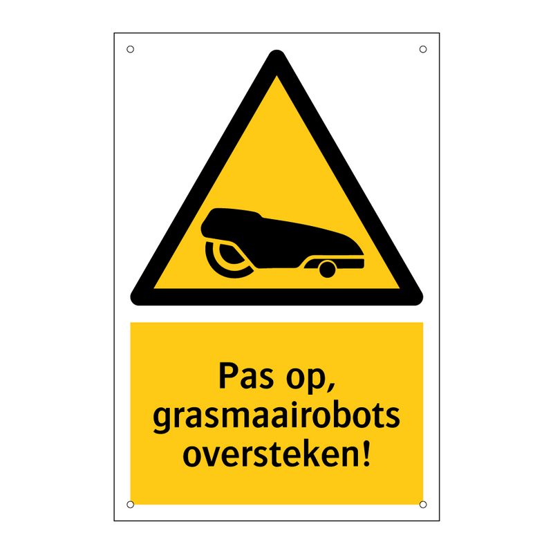 Pas op, grasmaairobots oversteken!