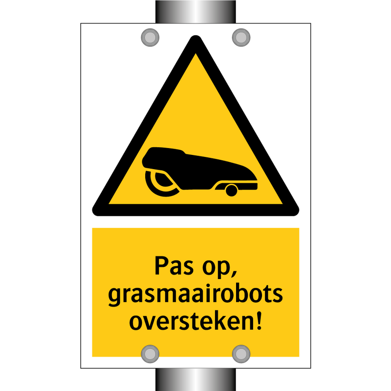Pas op, grasmaairobots oversteken!