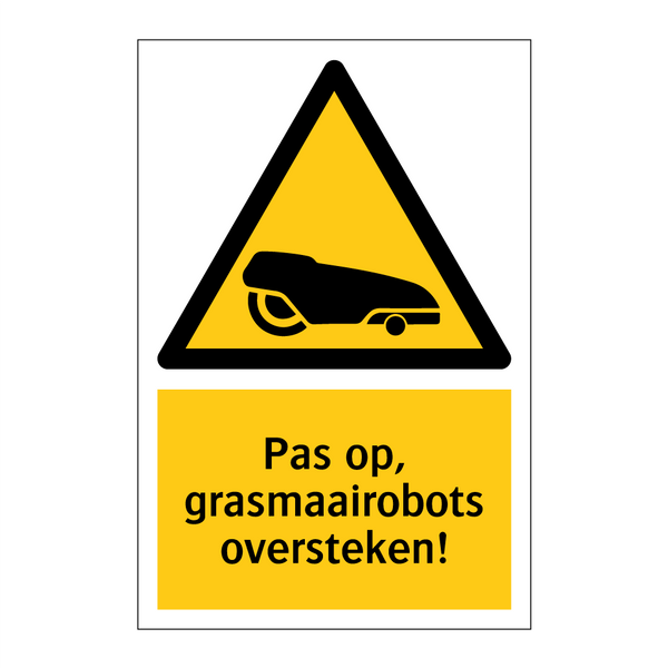 Pas op, grasmaairobots oversteken!